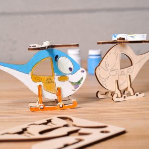 UGears Helicopter Coloring Model